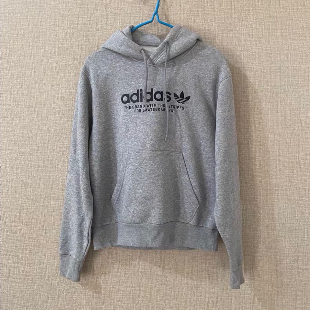 Adidas Light Gray Skateboarding Hoodie